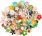 120 Pcs Spring Summer Floral Themed Charms, Flower Charms for Jewelry Making, Assorted Gold Enamel Charm Pendants for DIY Necklace Bracelet Earrings Supplies Gifts for Mom Women